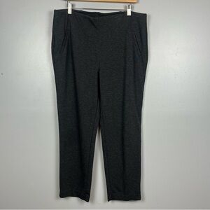 Chico’s heather dark gray rayon blend knit pull on hidden elastic pants, 14.